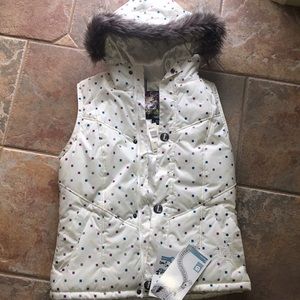 Burton Sly Puffy Vest with faux fur hood